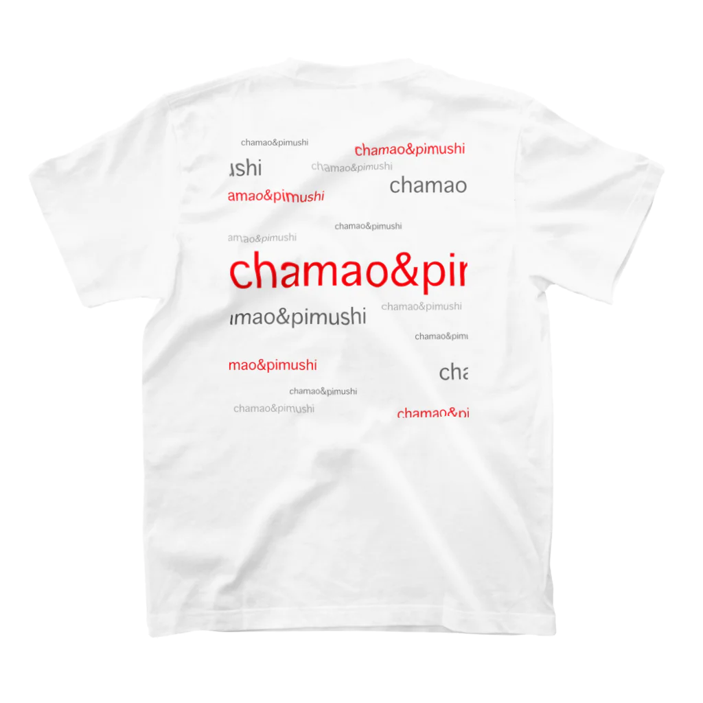 chamao&pimushiのねこ好きさんへ スタンダードTシャツの裏面