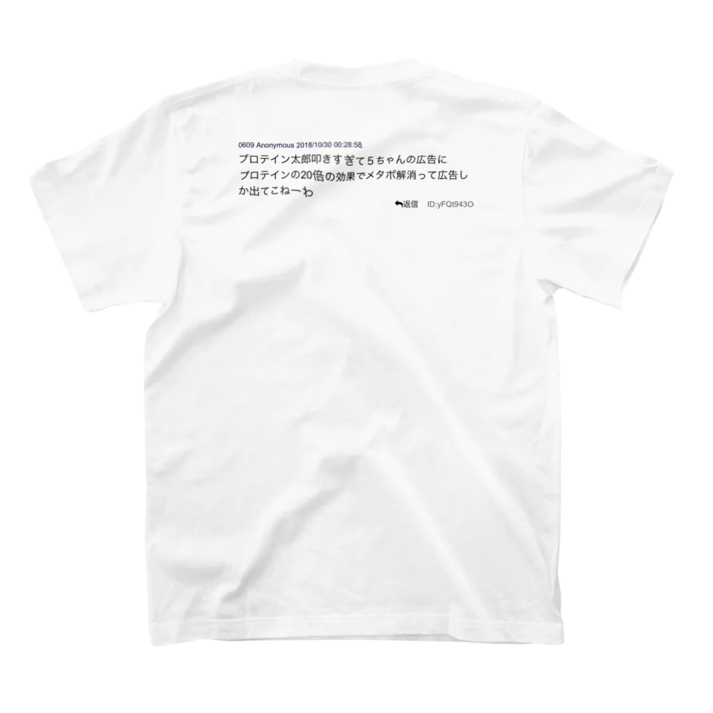 プロテイン太郎の理不尽 スタンダードTシャツの裏面