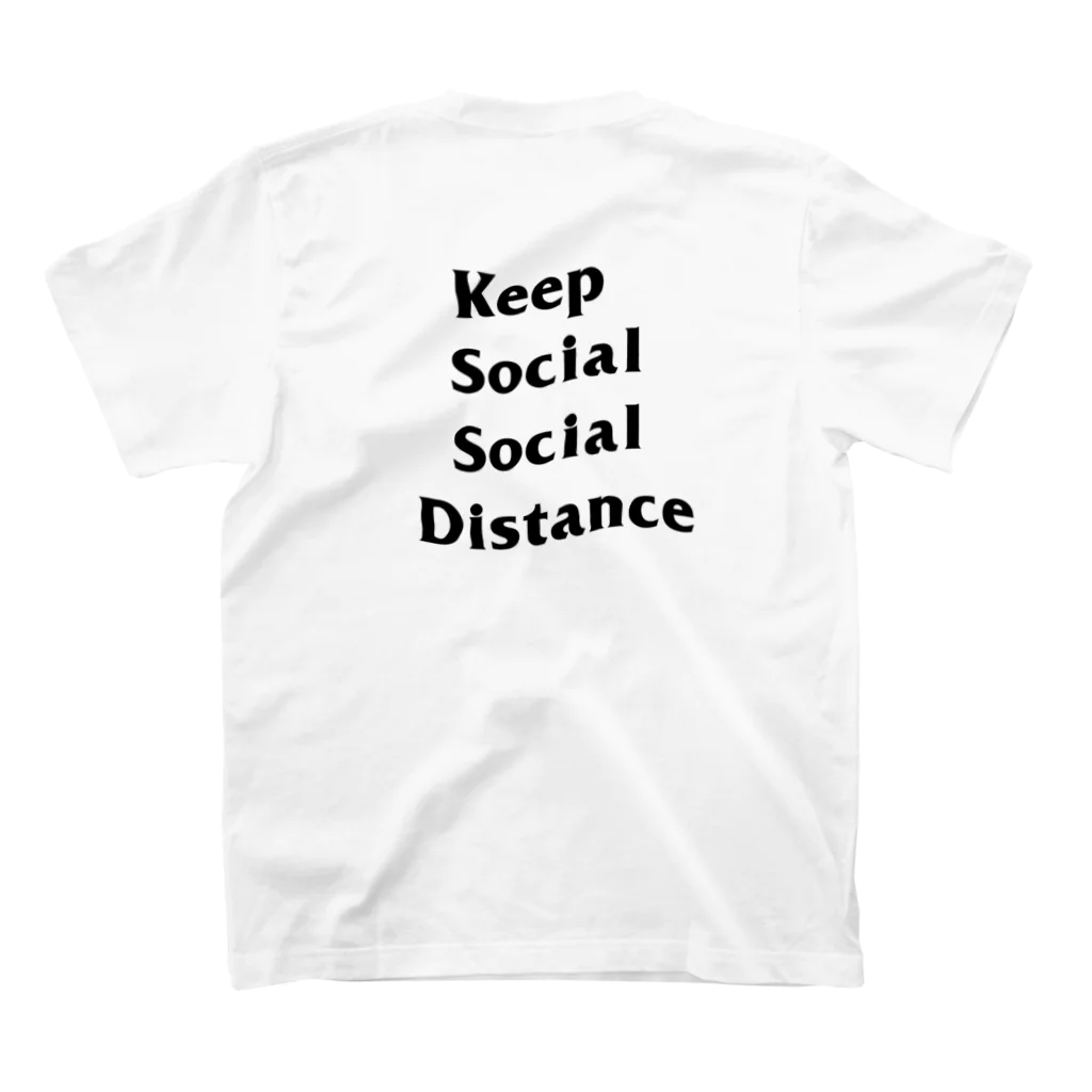 GOOD LIKE A GODのKeep Social Social Distance  Regular Fit T-Shirtの裏面