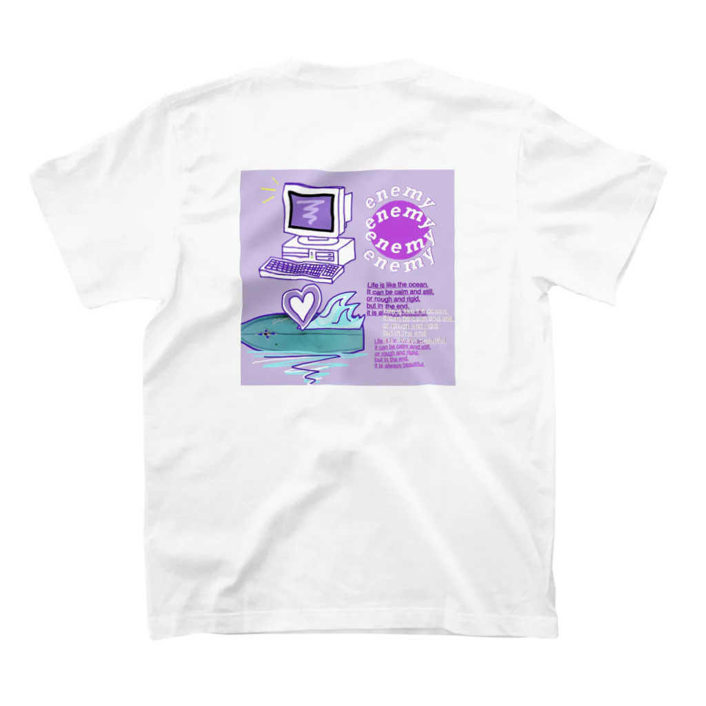 enemy07のねっとさーふぃん💻🏄‍♂️🌊 スタンダードTシャツの裏面