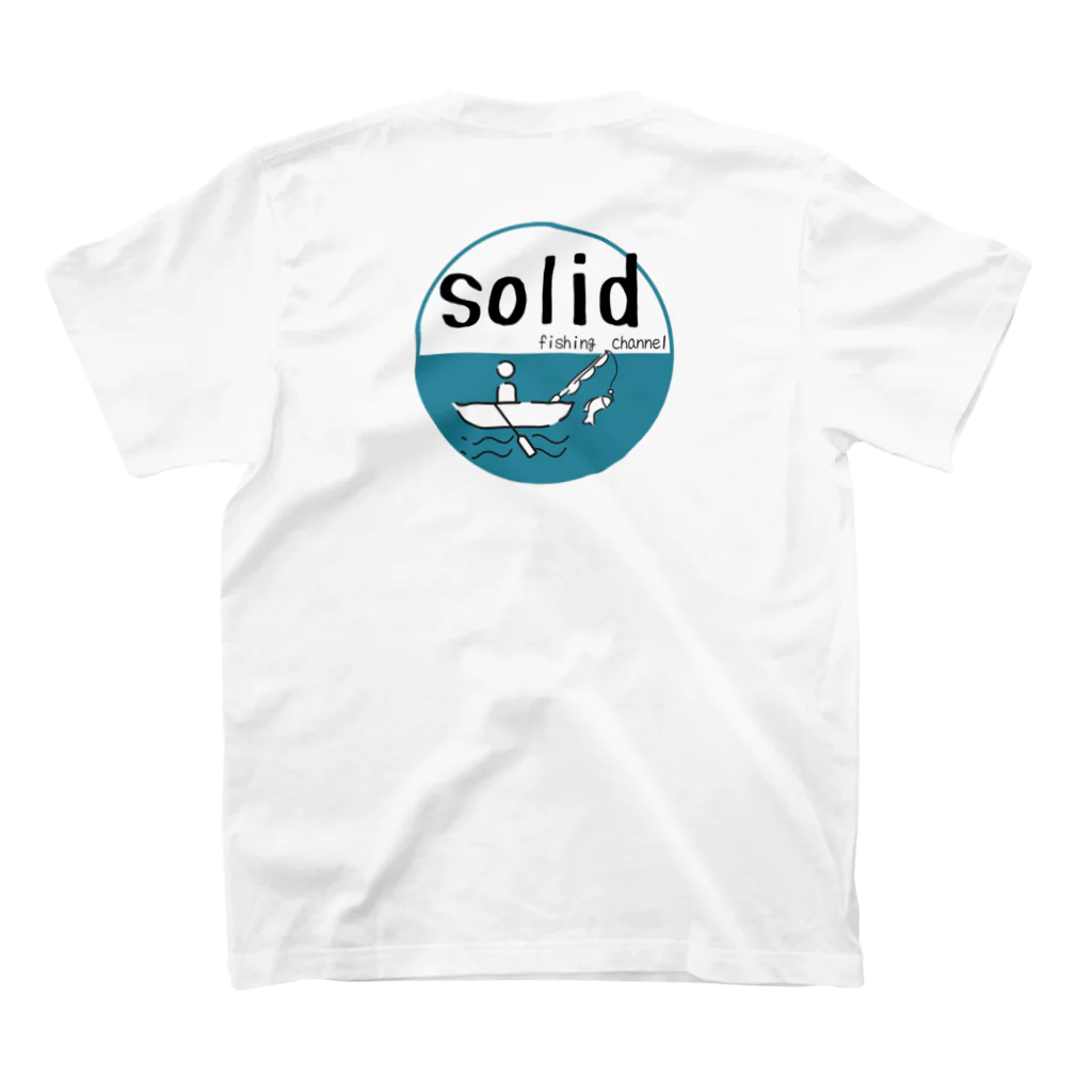 solid のsolid　fishingchannel　丸ロゴ スタンダードTシャツの裏面