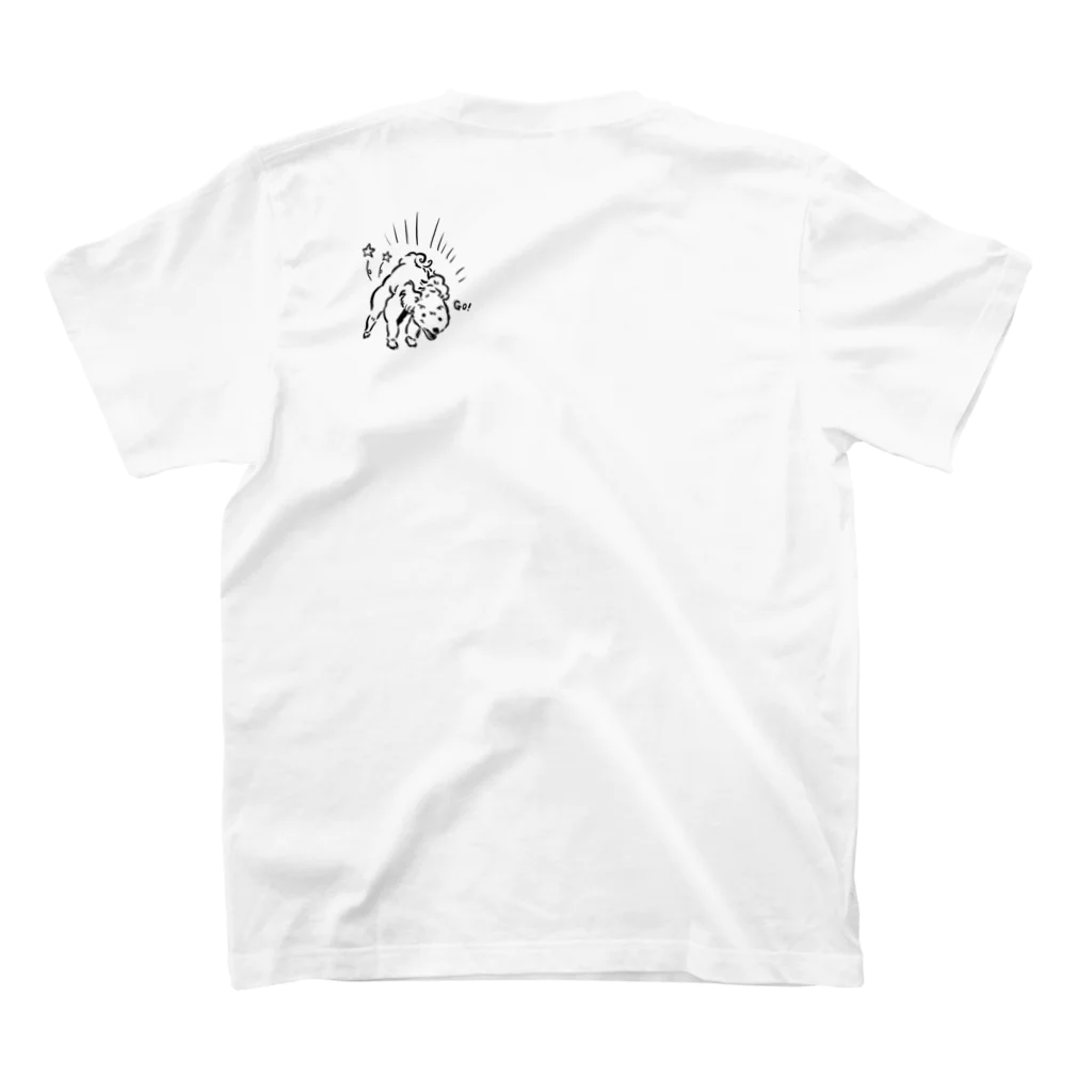 ホワイト&ビスケットのペキニーズのばにらちゃん　拒否 Regular Fit T-Shirtの裏面