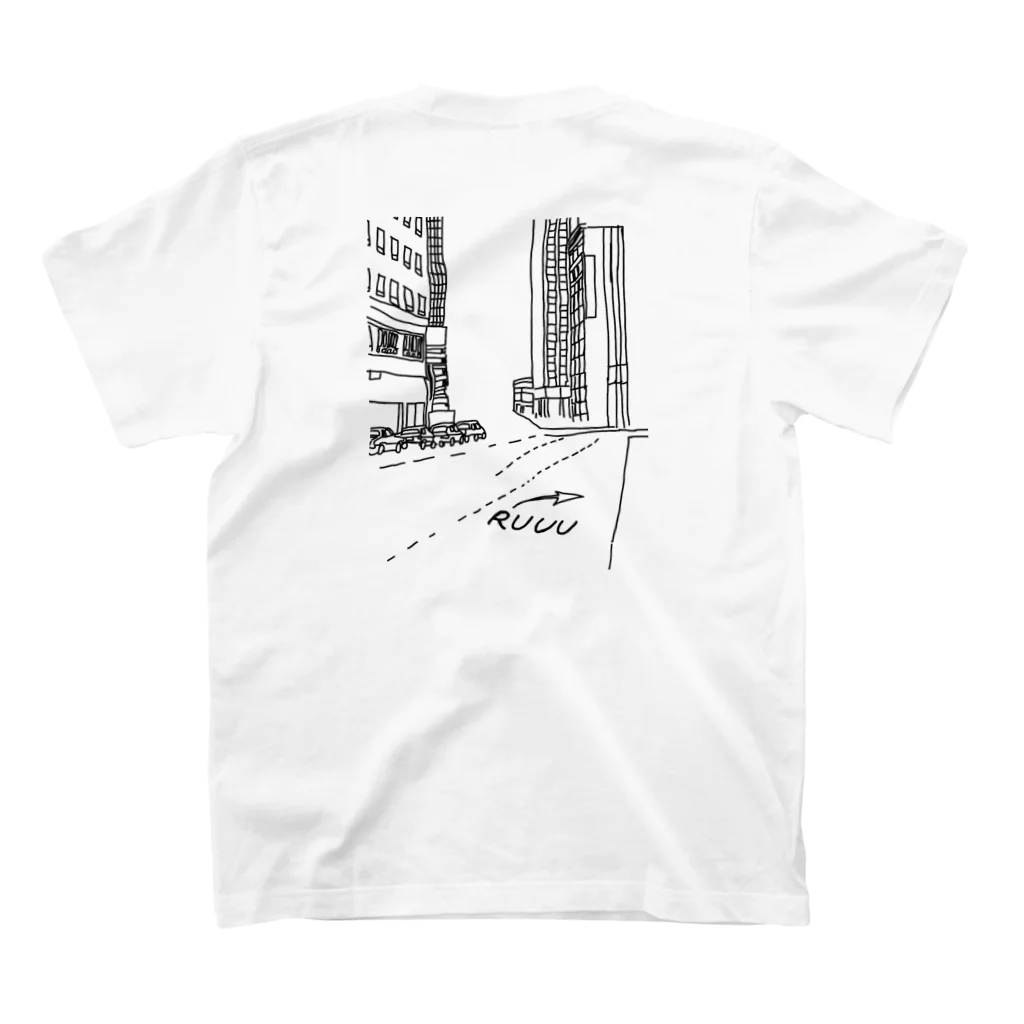 RUUUのRUUU T3 white Regular Fit T-Shirtの裏面