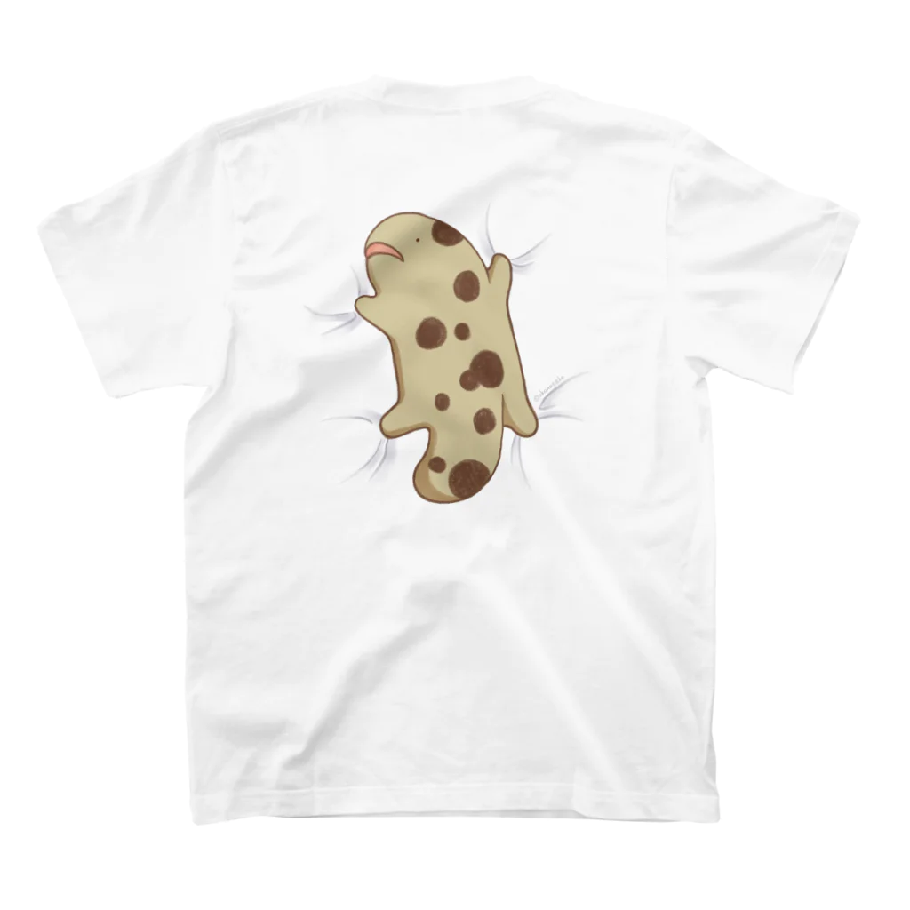 炭吉のおしまいちゃん（くっつきVer.白地用） スタンダードTシャツの裏面