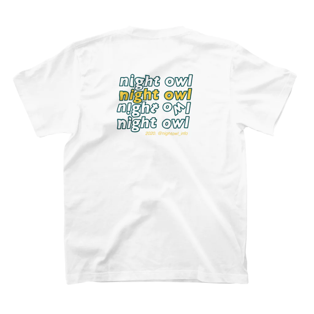 night owlのpop tee (green & yellow) Regular Fit T-Shirtの裏面