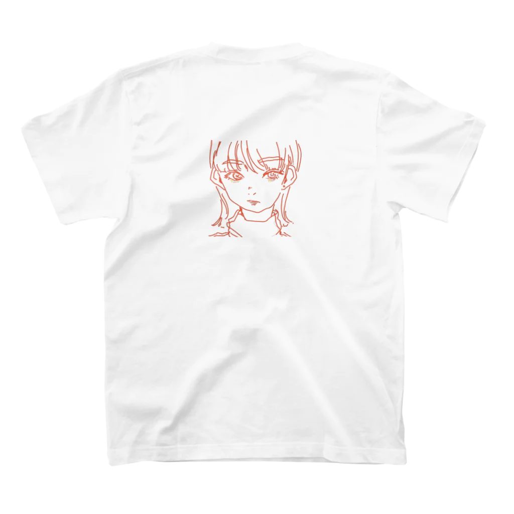 ゆゆゆのすずりのおすましガール Regular Fit T-Shirtの裏面