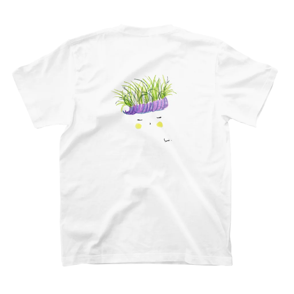 やまぎわさゆりの花と女子 くさ スタンダードTシャツの裏面