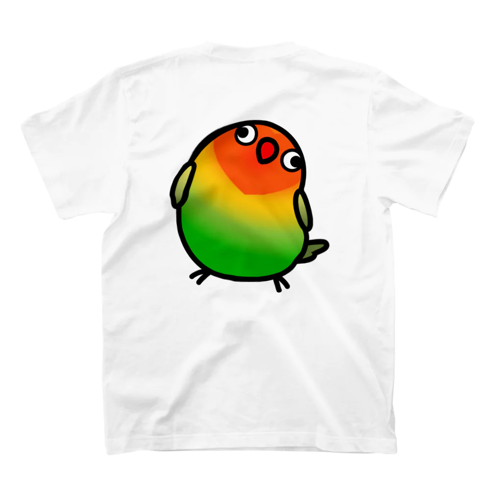 Cody the Lovebirdの両面　Chubby Bird ルリゴシ ボタンインコ Regular Fit T-Shirtの裏面