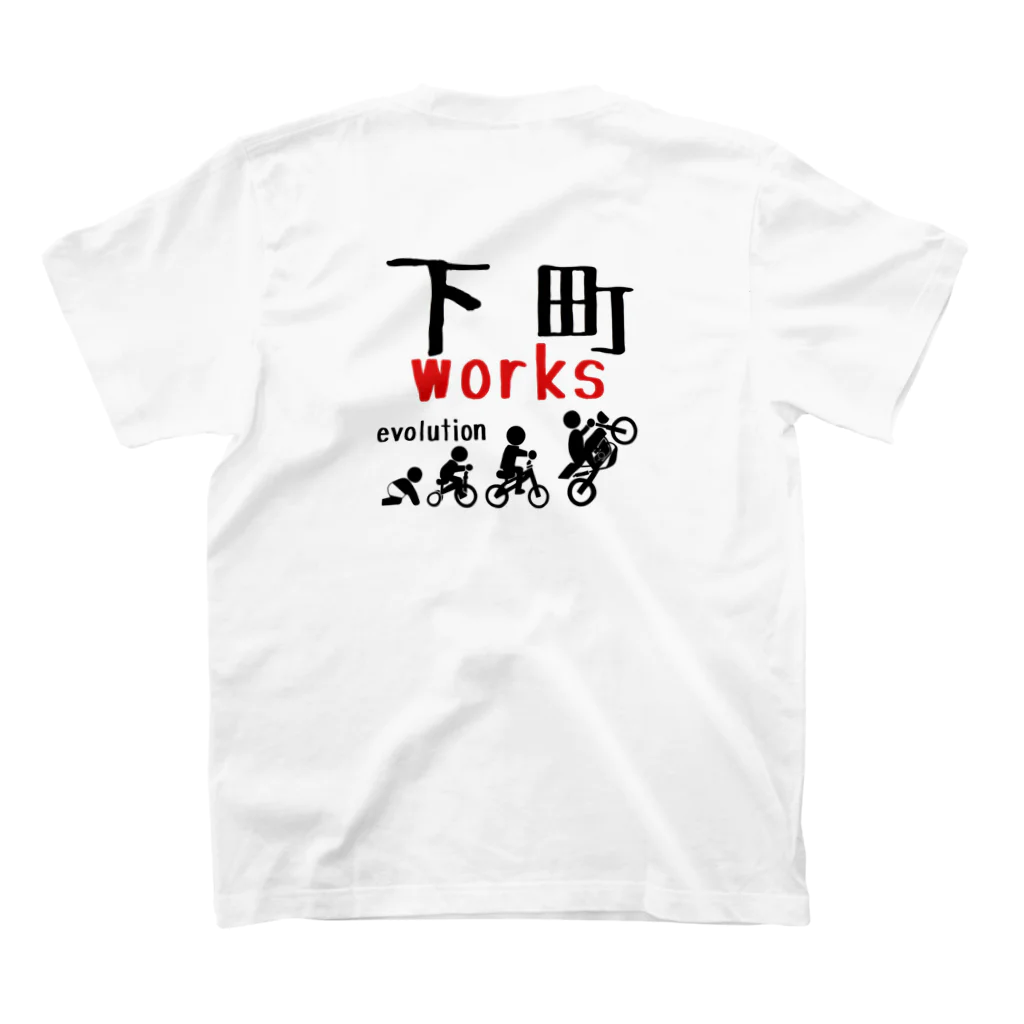 下町worksの下町evo:ホワイト バックプリント Regular Fit T-Shirtの裏面