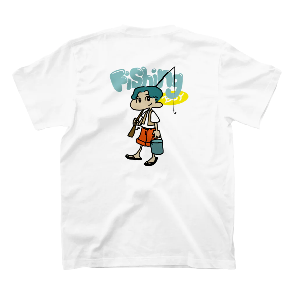 おふなさんのFishing boy Regular Fit T-Shirtの裏面