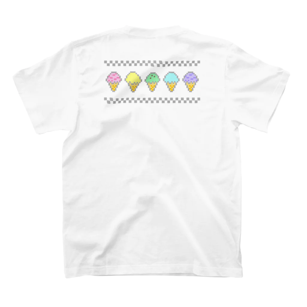 COSMICmagicalsの【両面プリント】8bit★ice cream shop game Regular Fit T-Shirtの裏面
