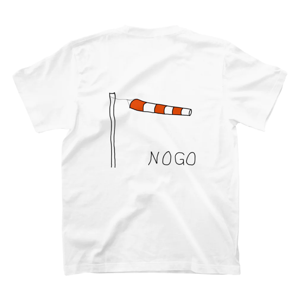 人力飛行機探訪記のGO / NOGO 両面印刷 Regular Fit T-Shirtの裏面