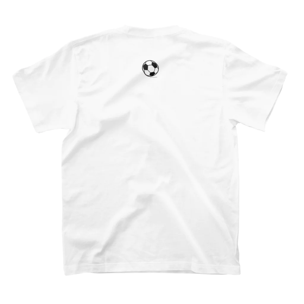 cumincuminのサッカーボールと少年(カラー2) Regular Fit T-Shirtの裏面