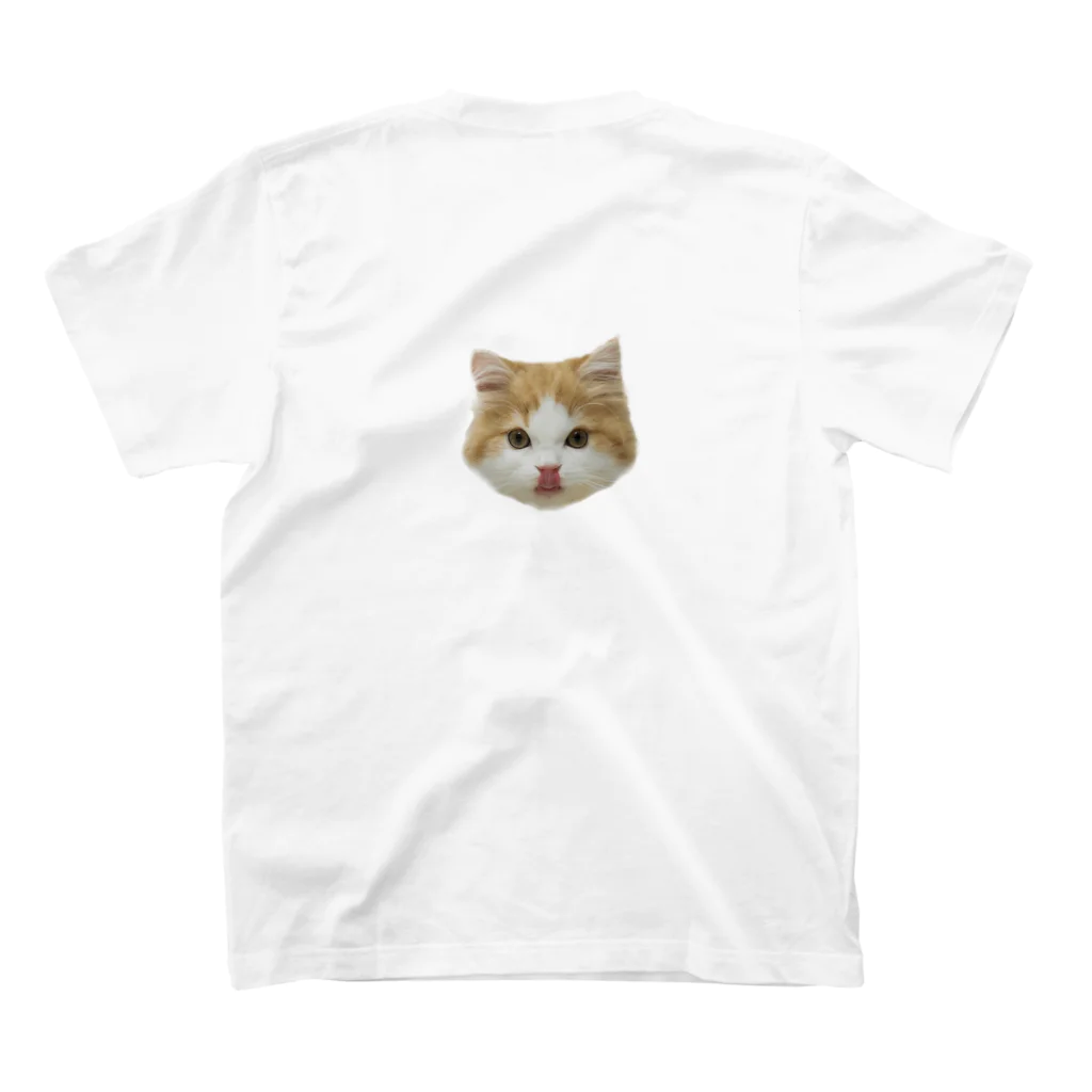 猫のはちみつチャンネル公式の背中にはちみつ スタンダードTシャツの裏面
