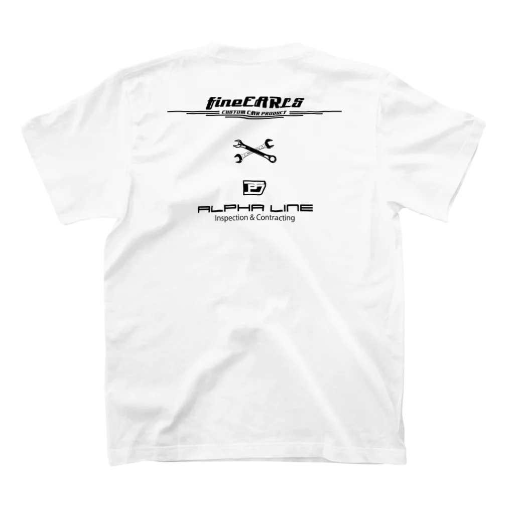 fineEARLS／ファインアールのfineEARLSxALPHALINE_1b スタンダードTシャツの裏面