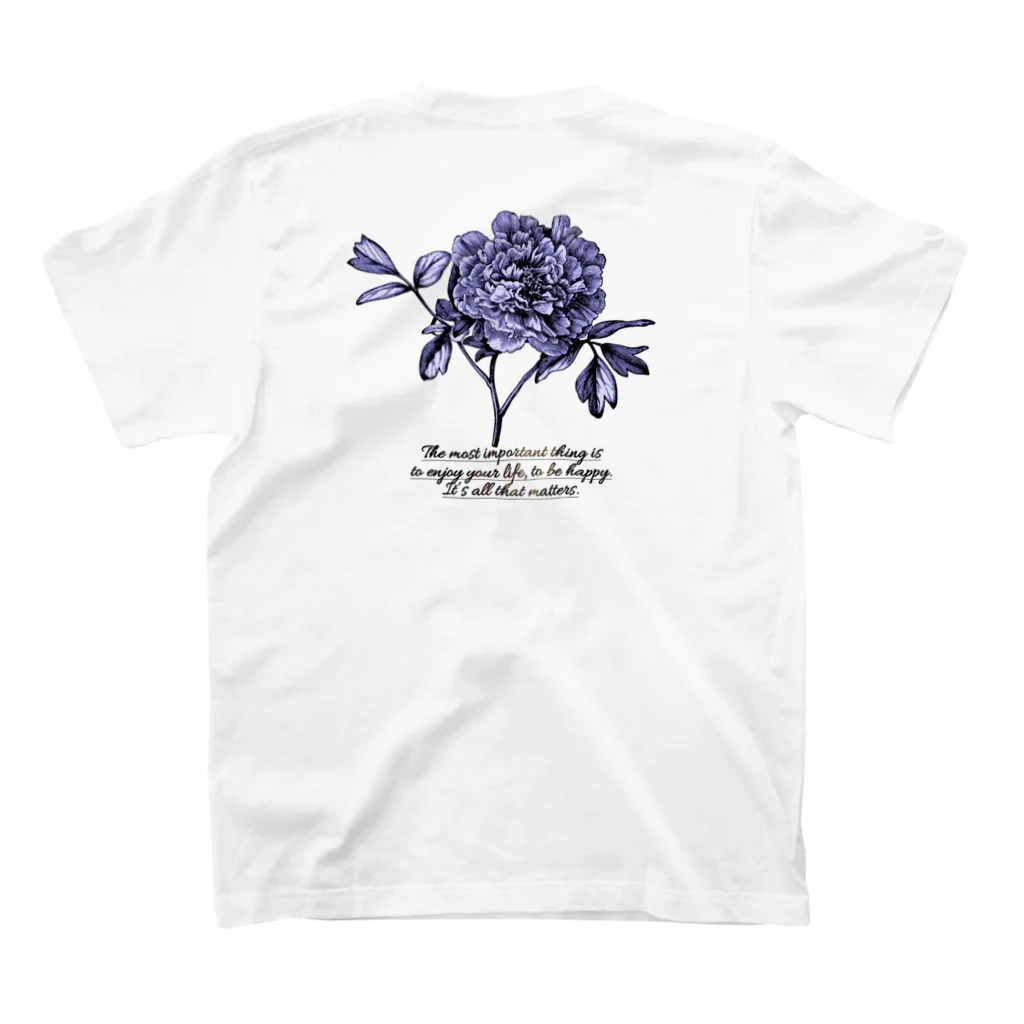 THE PARTY DOES NOT ENDのflower スタンダードTシャツの裏面