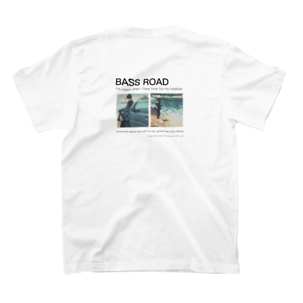 bassroadeeeの四駆、釣り スタンダードTシャツの裏面