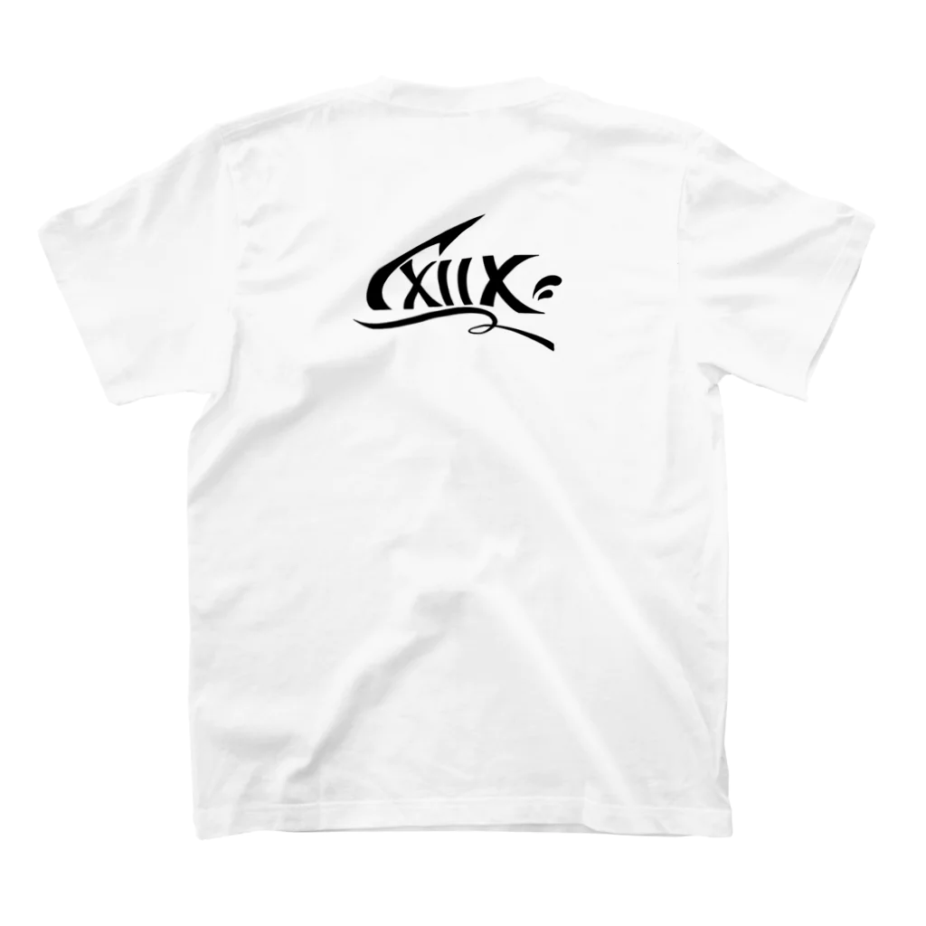 IXIIXのオリジナルロゴ スタンダードTシャツの裏面