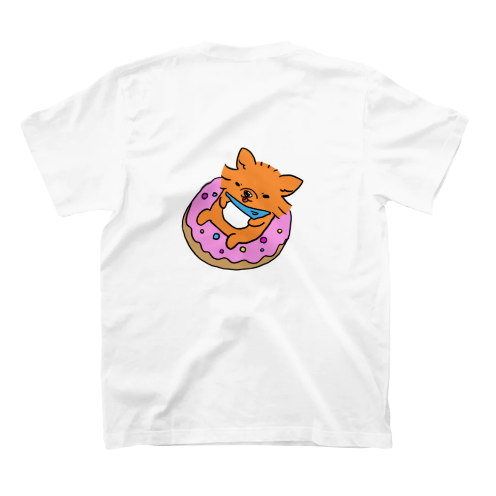 おにぎりやろうの犬のマグロくん スタンダードTシャツの裏面