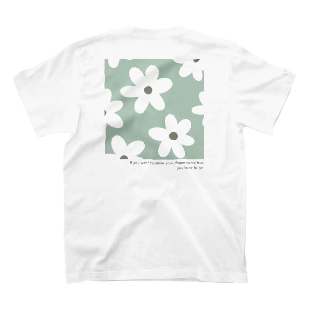 Schuftiti (シュフティティー)のWhite flower  Regular Fit T-Shirtの裏面