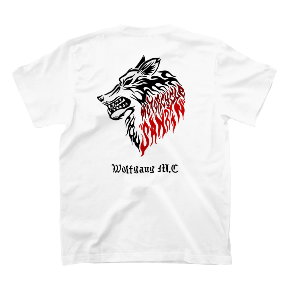 Wolfgang-mcの狼tシャツ　白🔥 スタンダードTシャツの裏面