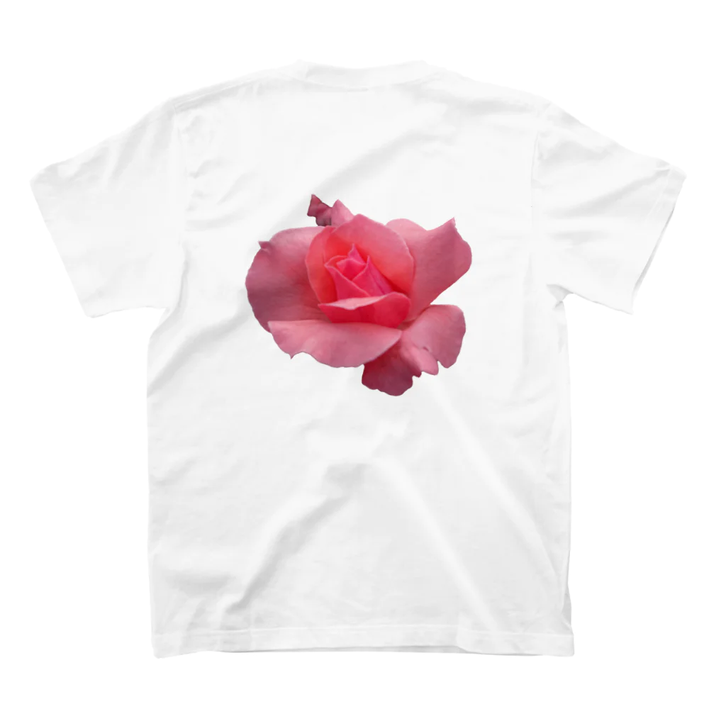 でおきしりぼ子の実験室のThe Rose (Half-blooming) スタンダードTシャツの裏面