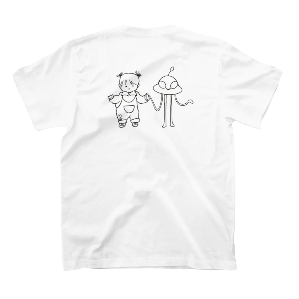 piggyのUFOと女の子 スタンダードTシャツの裏面