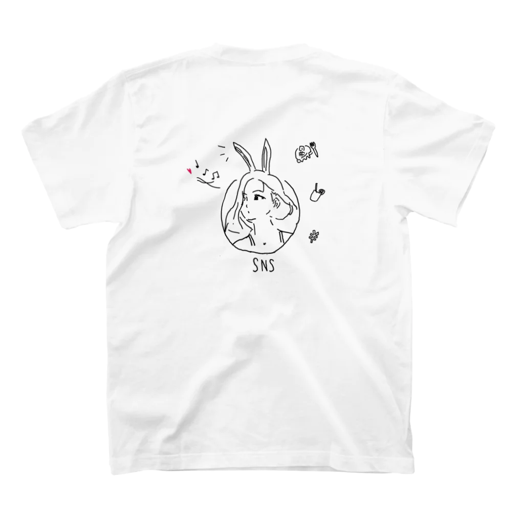 ユニークで目を引くアイデア！Masakey ArtのSNSアイコンgirl スタンダードTシャツの裏面