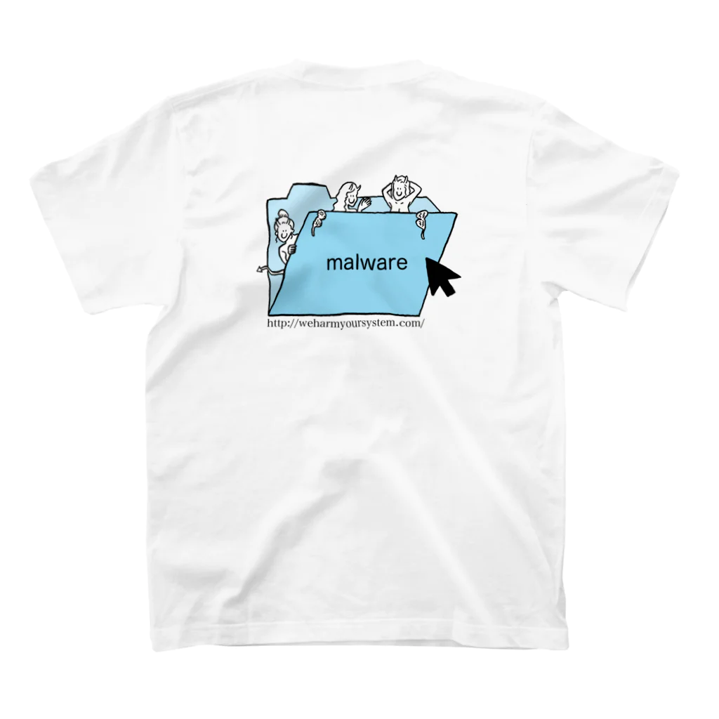 BOREDAMNのmalware スタンダードTシャツの裏面