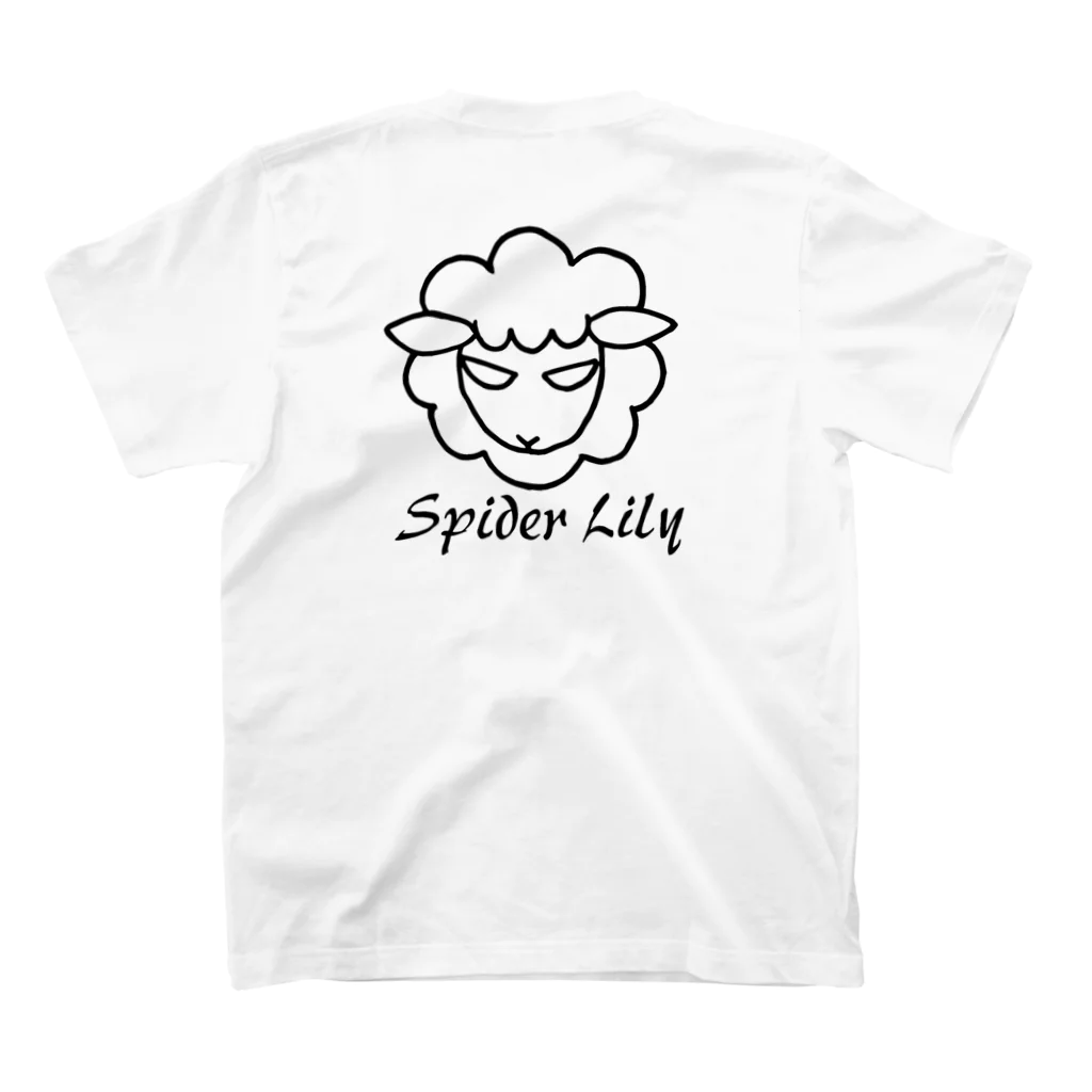 Spider  Lilyの黒い羊さん Regular Fit T-Shirtの裏面