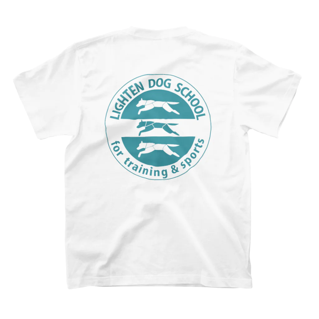 LIGHTEN DOG SCHOOLのライトンドッグスクール　丸ロゴ① Regular Fit T-Shirtの裏面