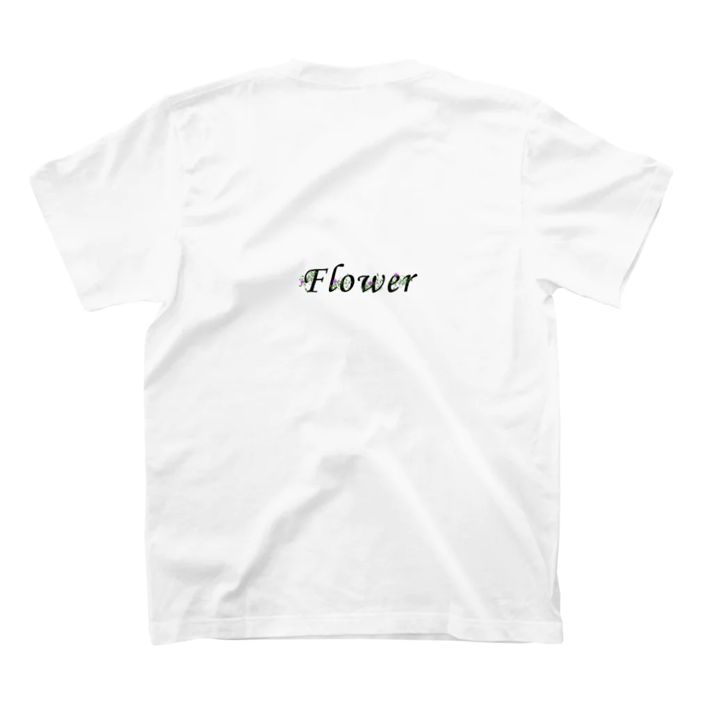 書家　藍光ショップの華　絵付きver Regular Fit T-Shirtの裏面