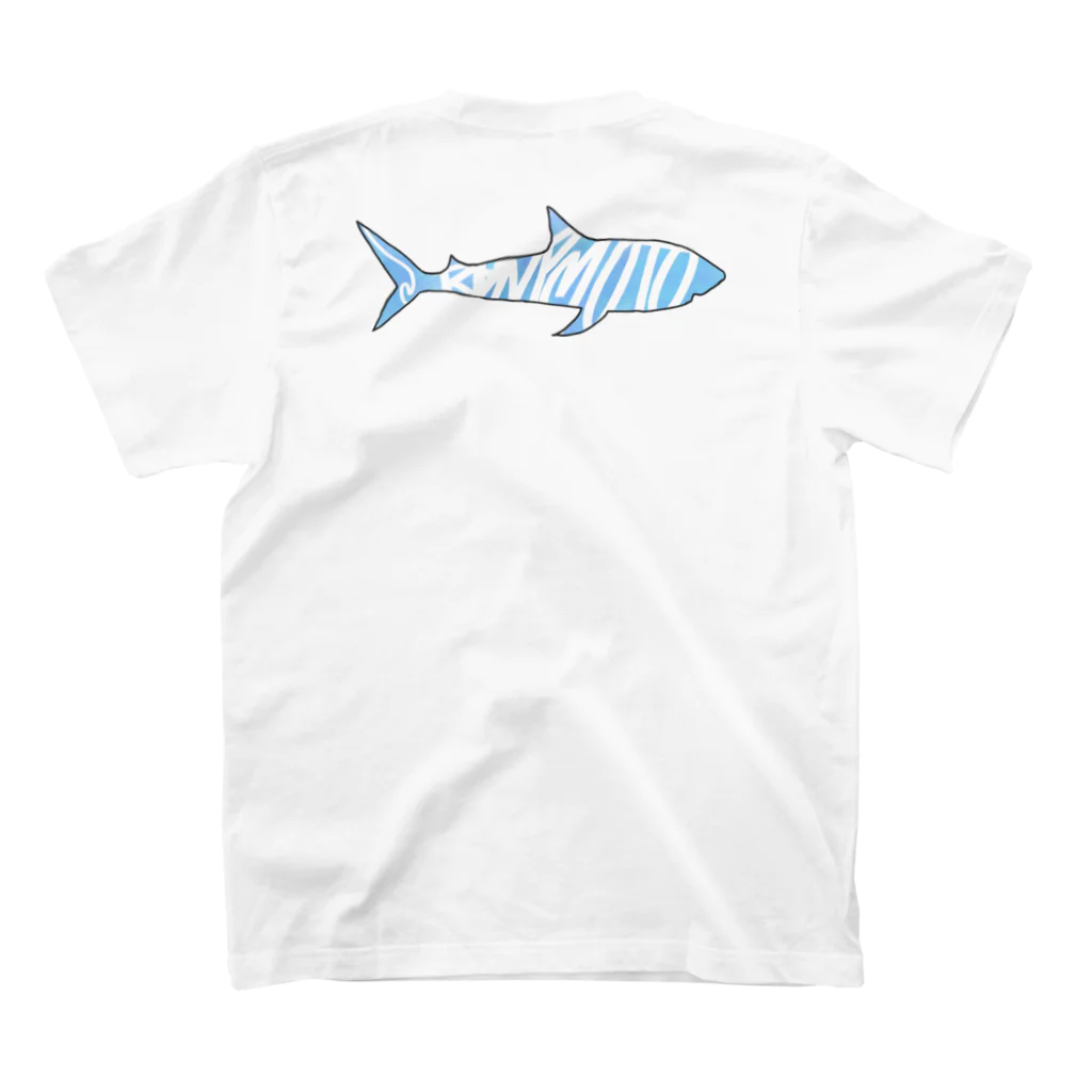 DGPGのBlue shark スタンダードTシャツの裏面