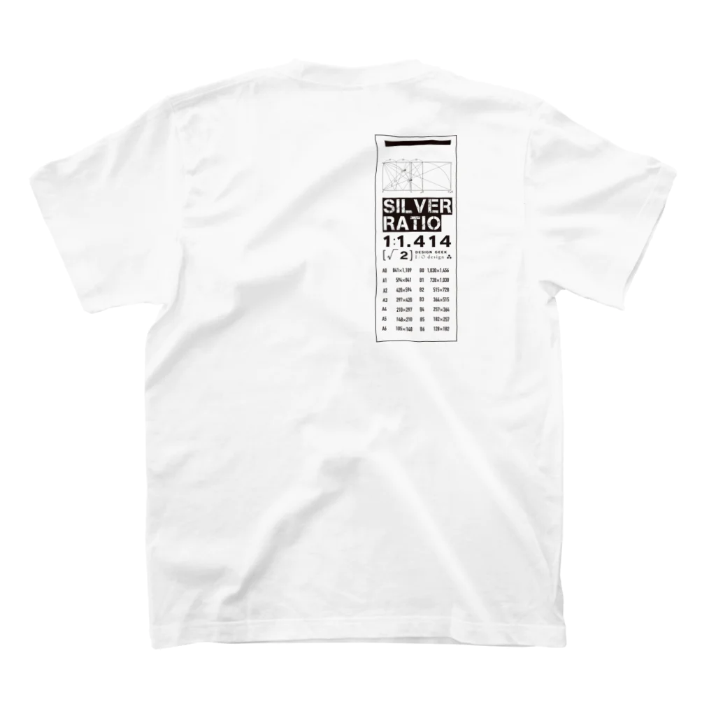 IO-DESIGNの白銀比デザイン スタンダードTシャツの裏面