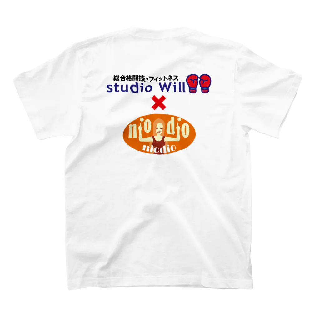 総合格闘技・フィットネス studio Willのstudio Will×niodio オリジナルTシャツ_F スタンダードTシャツの裏面