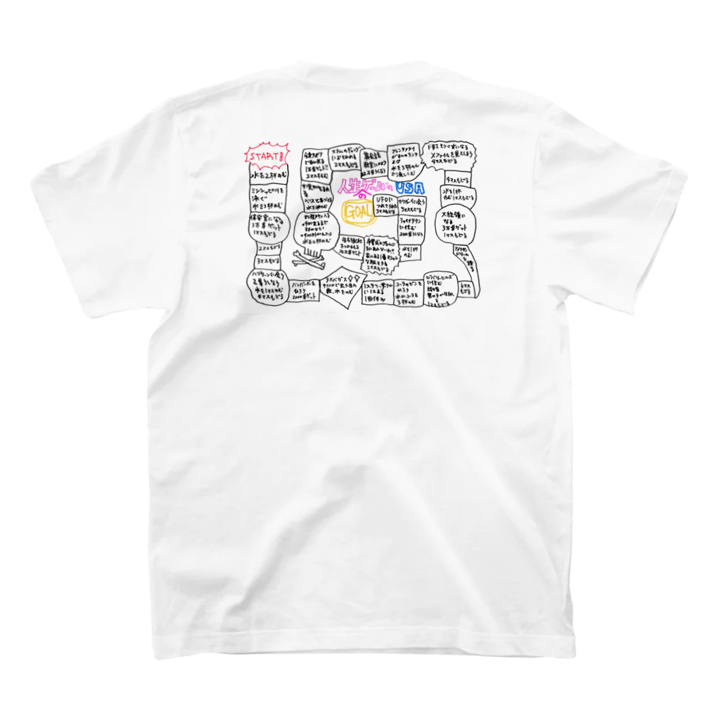 Yamawaki17のすごいろくTシャツ２（背中） スタンダードTシャツの裏面