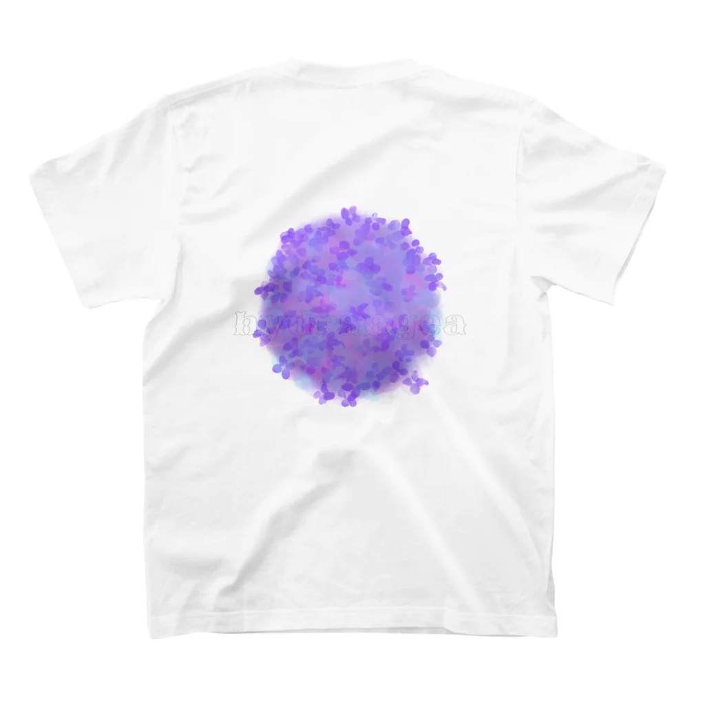 🍄ですこ🍄の紫陽花(hydrangea)※文字入り スタンダードTシャツの裏面