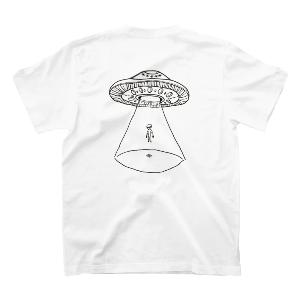 サユリアリティネオ🛸のUFOから宇宙人 Regular Fit T-Shirtの裏面