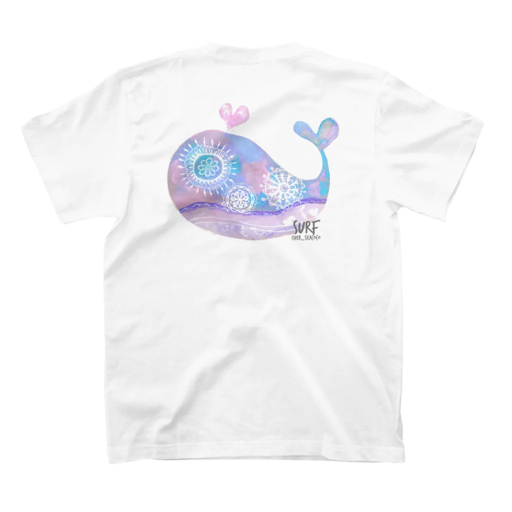 cher_seacocoのsurf aloha くじらバックプリントTshirt Regular Fit T-Shirtの裏面