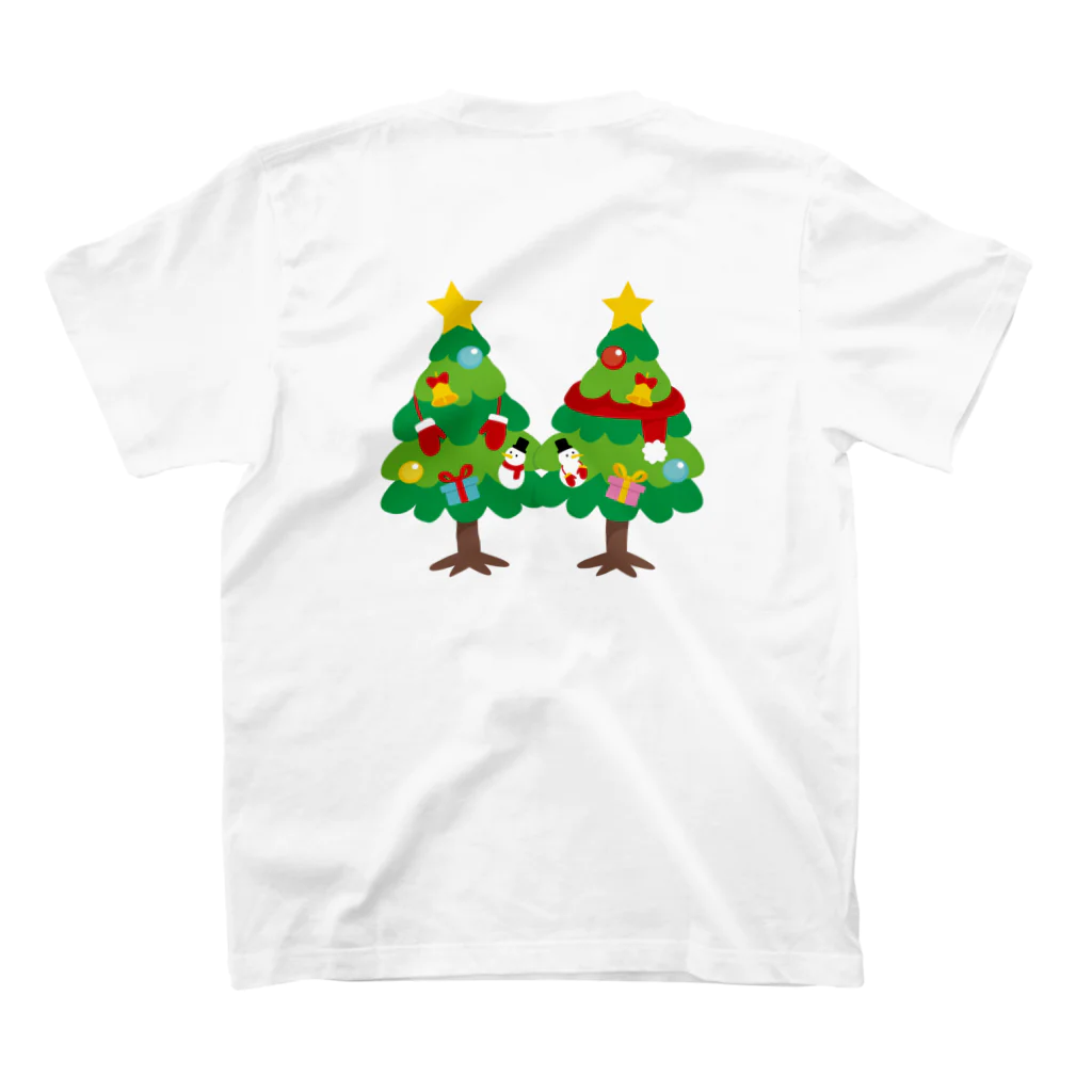 イラスト MONYAAT のバックプリント 林さんのクリスマスB　クリスマスツリー スタンダードTシャツの裏面