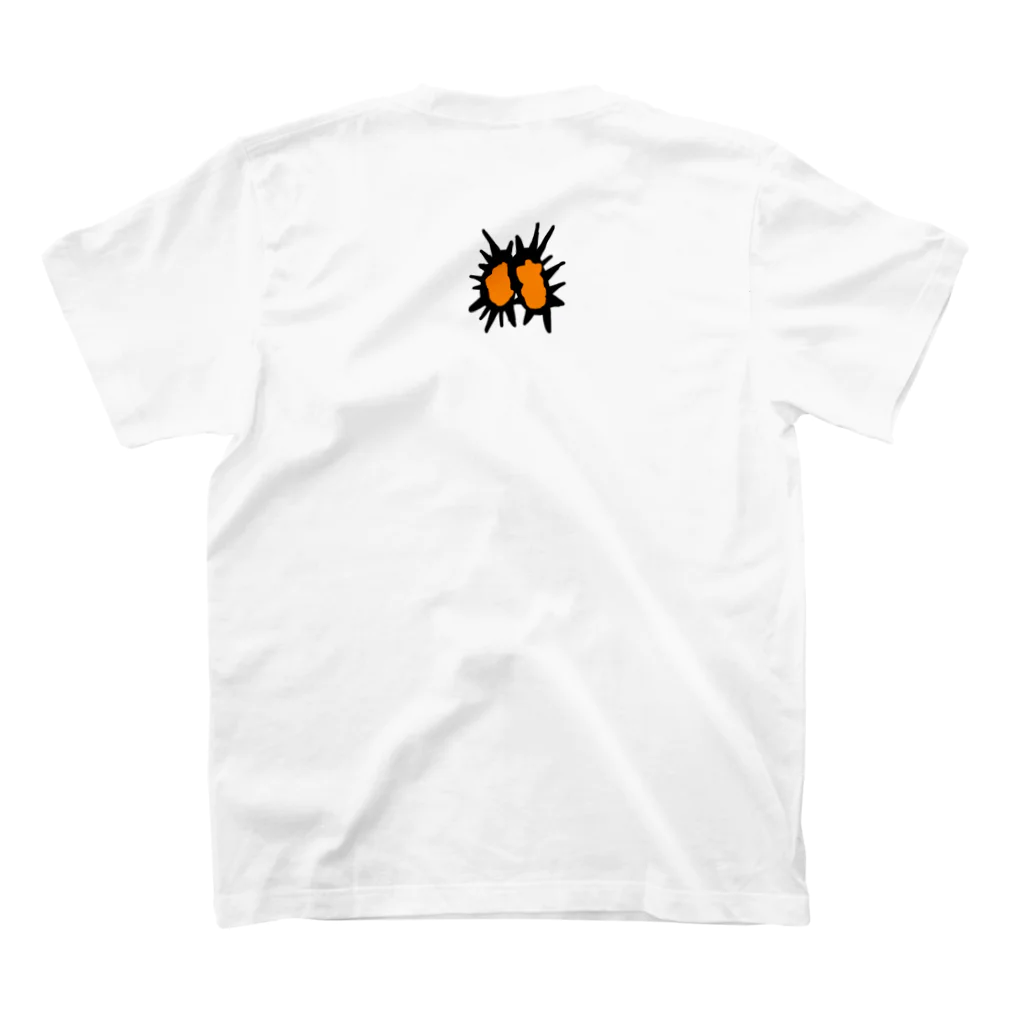 いらっしゃい🌞店のキャベツを食べるウニ スタンダードTシャツの裏面