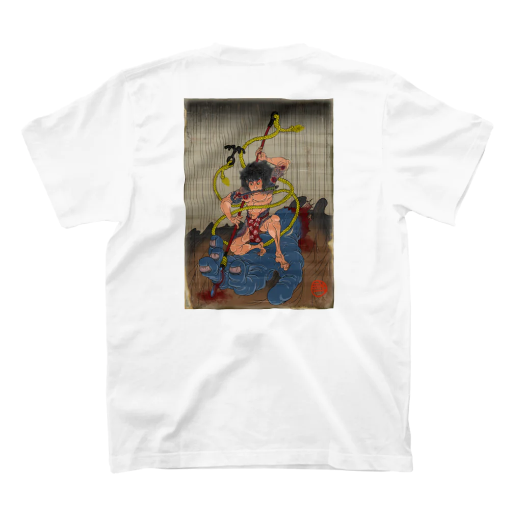 nidan-illustrationの"武者絵" 3-#2 Regular Fit T-Shirtの裏面