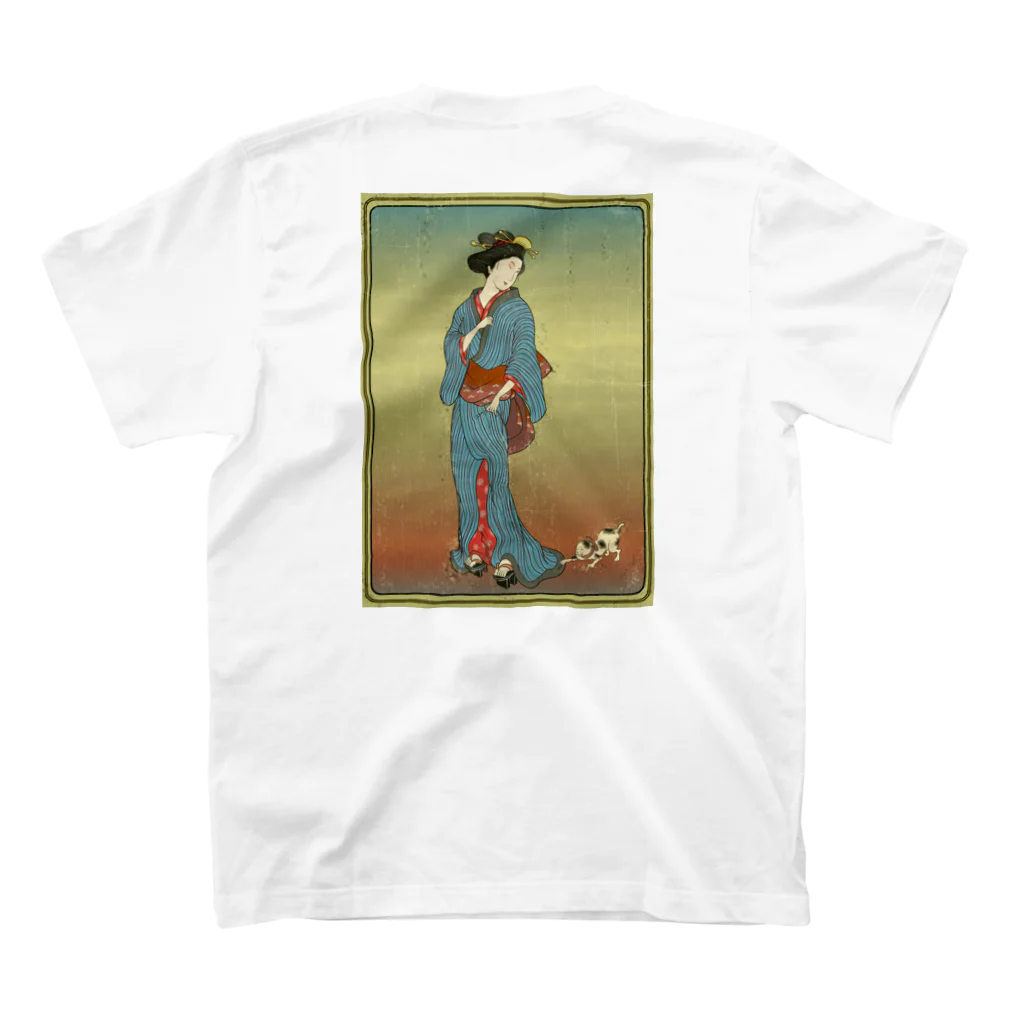 nidan-illustrationの"美人画" 1-#2 Regular Fit T-Shirtの裏面