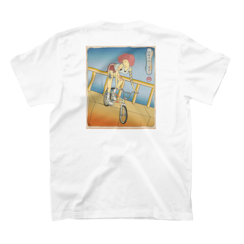 nidan-illustrationの"双輪車娘之圖會" 2-#2 Regular Fit T-Shirtの裏面