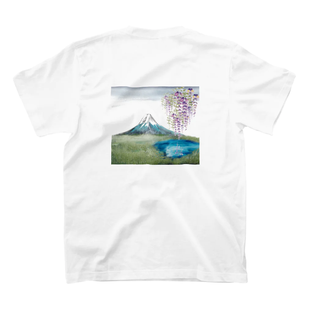 WAMI ARTの富士と藤 Regular Fit T-Shirtの裏面