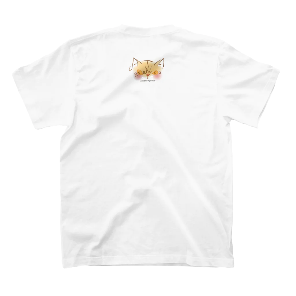 catanorynecoのにゃぁと街の猫たち Regular Fit T-Shirtの裏面