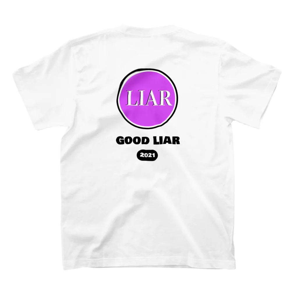 LIARの「GOOD LIAR」Light purple スタンダードTシャツの裏面