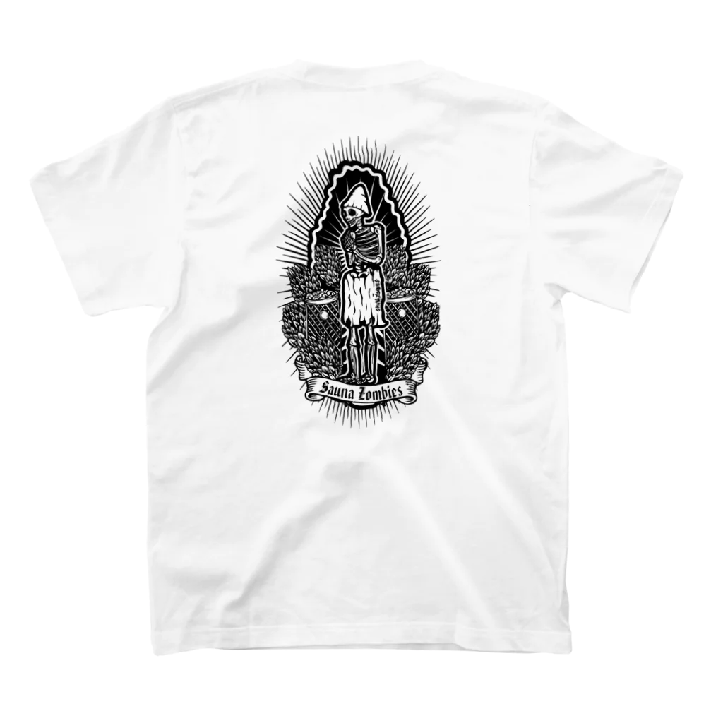 SAUNA ZOMBIESのSAUNA ZOMBIES- Praying Skeleton T-  スタンダードTシャツの裏面