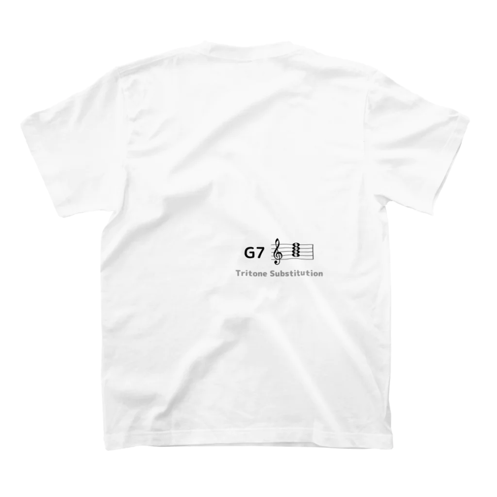 いきいき音楽科の裏コード「D♭7-G7」（両面） スタンダードTシャツの裏面