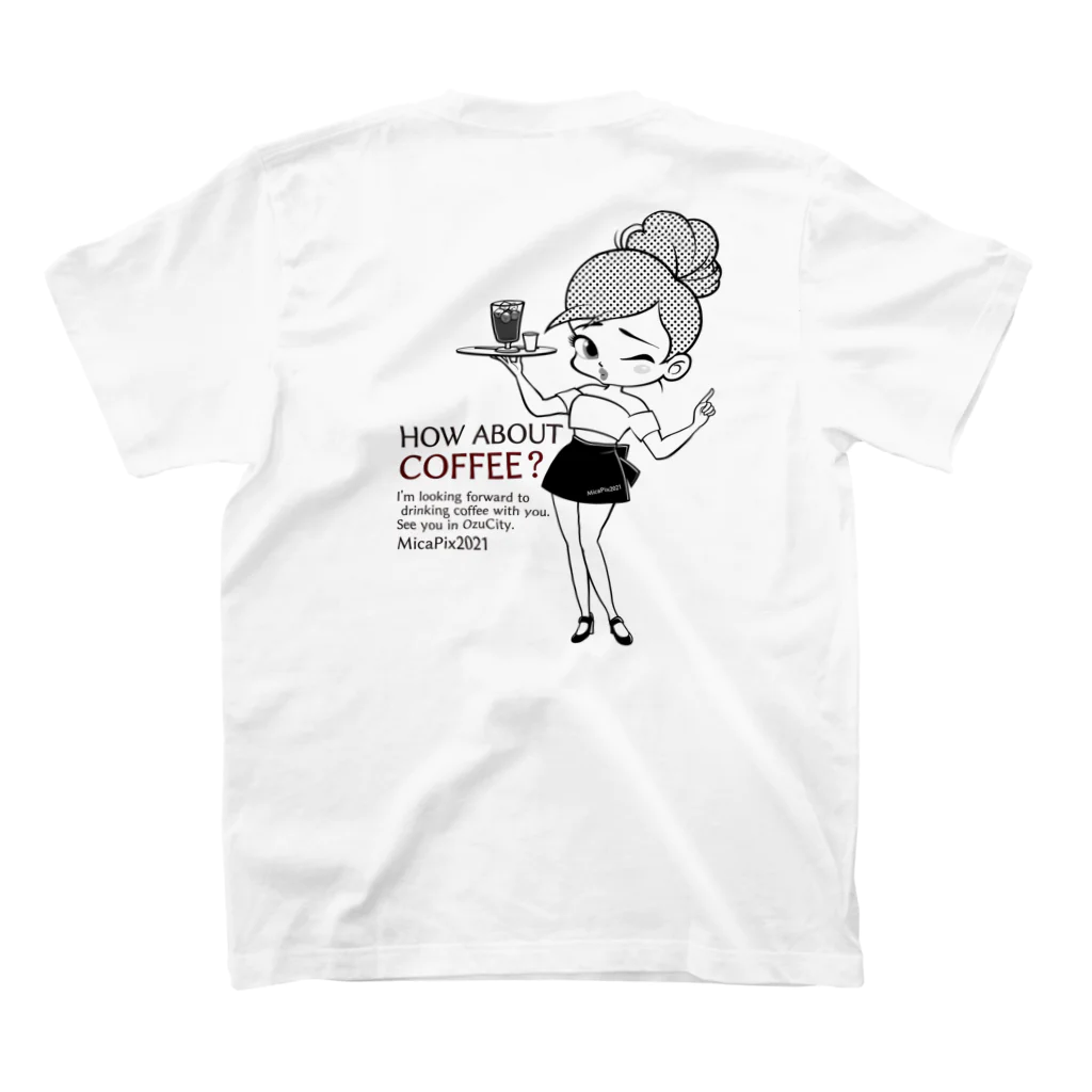 MicaPix/SUZURI店のCoffee&Girl 1st スタンダードTシャツの裏面